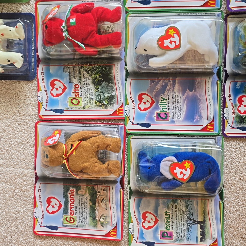 17 McDonalds Happy Meal ❤TY Teenie Beanie Babies☆ International Bears & More - Picture 4 of 9